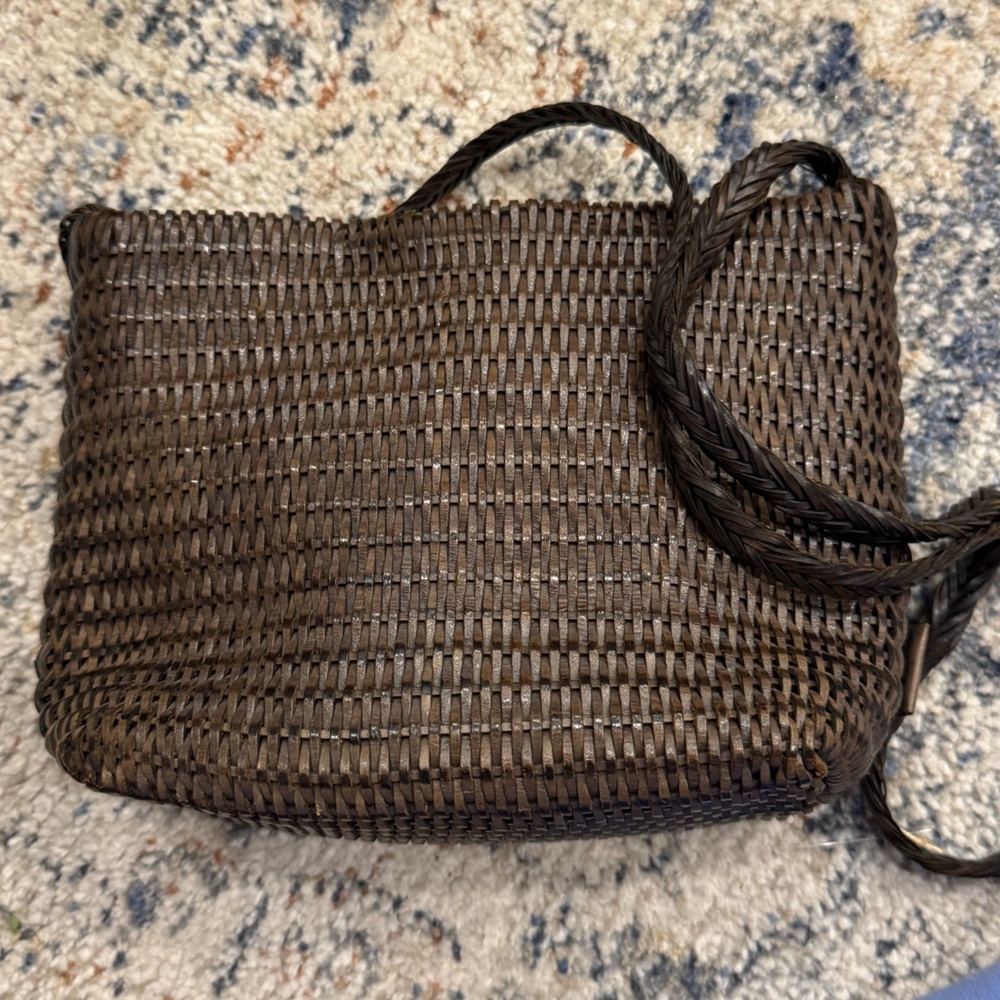 Cem Woven Brown Shoulder Bag